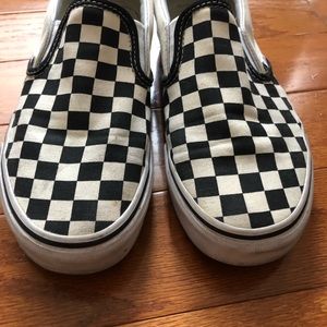 Asher checkers slip on vans
